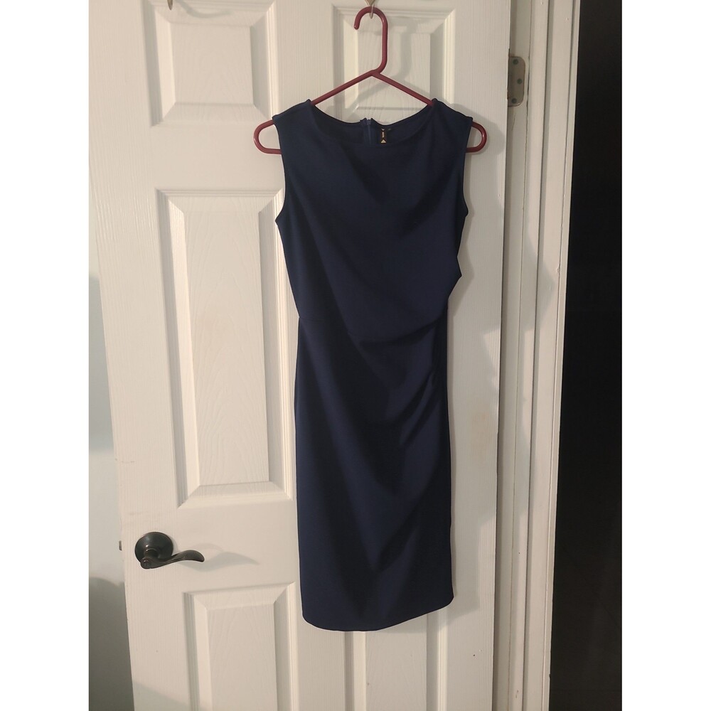Miusol Women’s M Navy Cowl Neck Sheath Dresses Sz M.